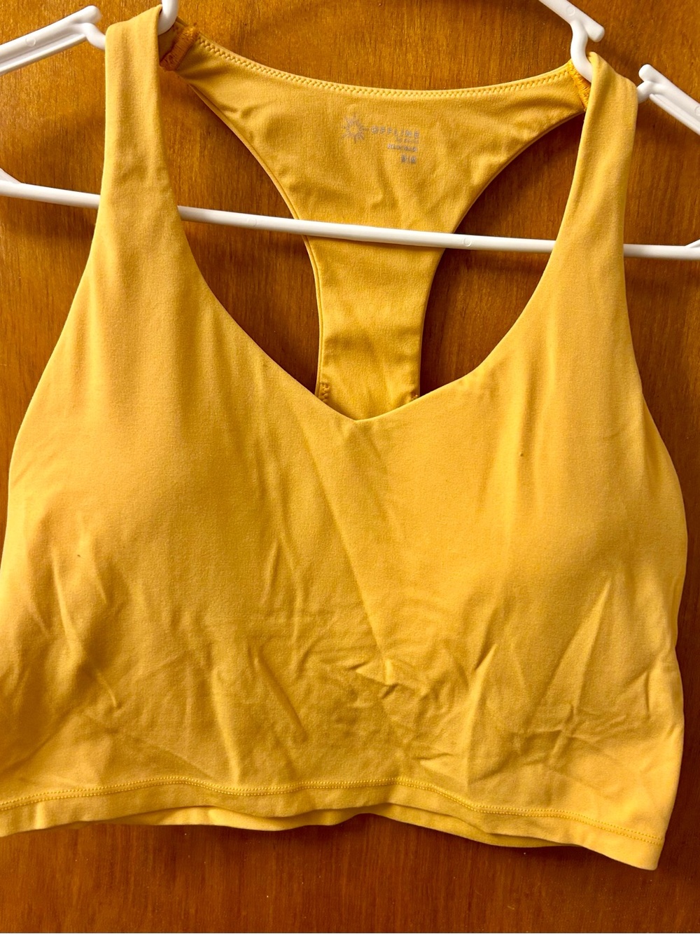 Offline by Aerie Yellow Racerback Bralette - Women Intimates & Sleepwear